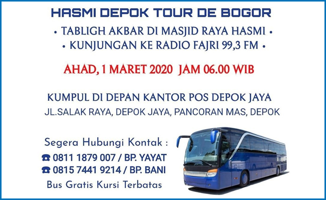 HASMI Depok Sediakan Bus untuk Pemberangkatan Tabligh Akbar HASMI